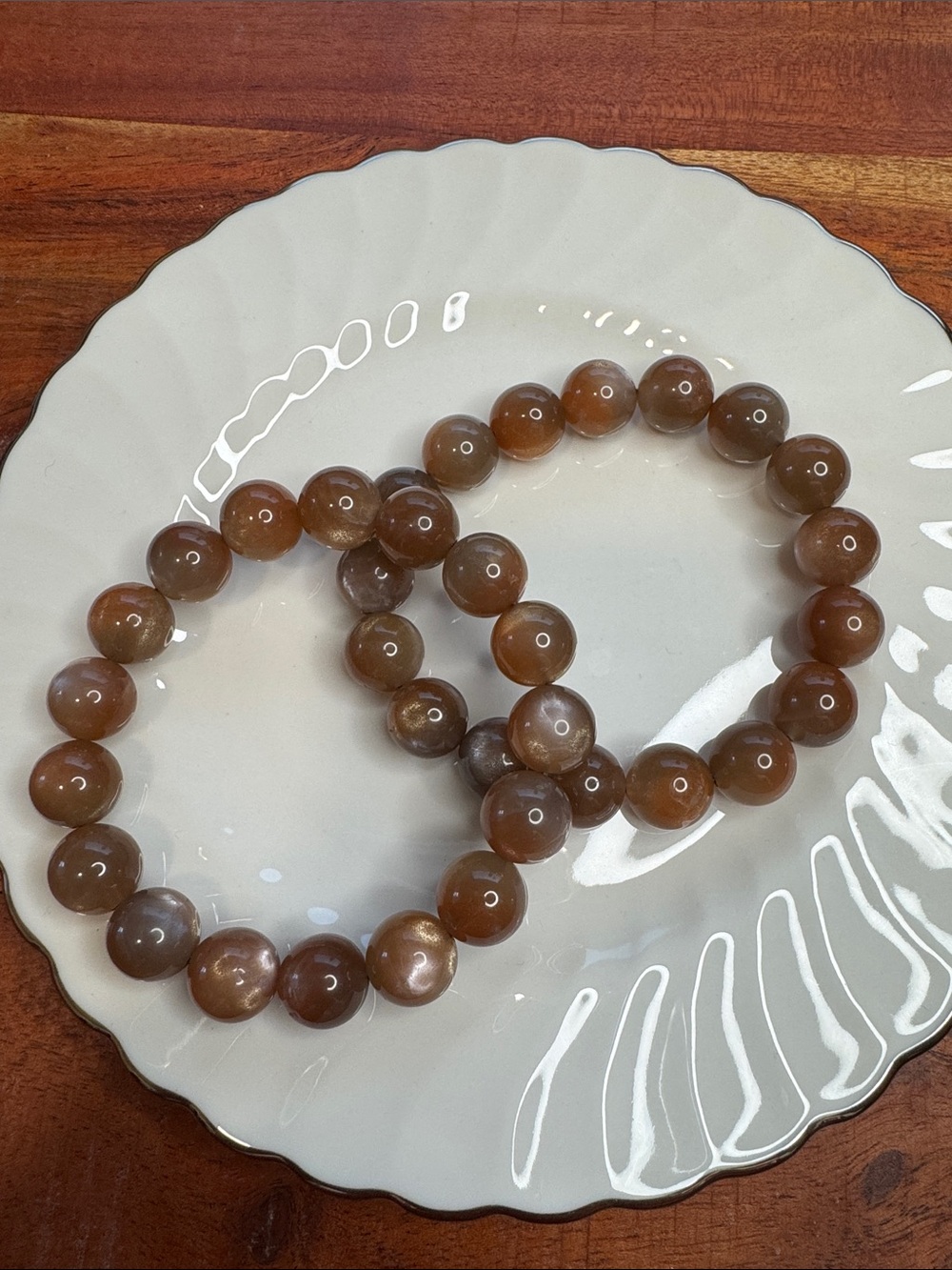 HQ Moonstone & Golden Sunstone Bracelet: LISTING IS FOR ONE BRACELET